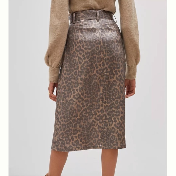 Anthropologie Current Air Belted A-Line MIDI Skirt Size L. - Picture 7 of 10